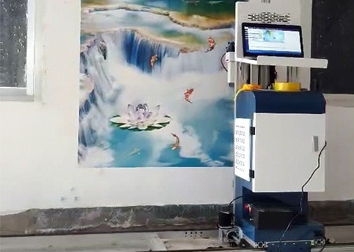 Impresora de chorro de tinta directa movible de la pared de CMYK Shervin