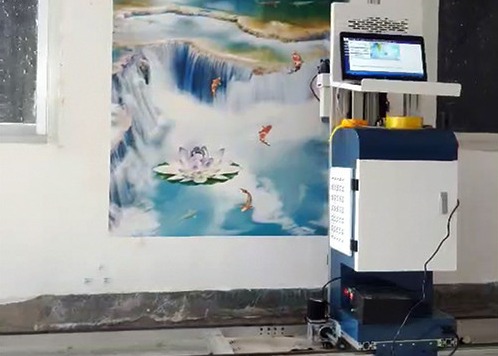 Impresora de chorro de tinta automática de la pared del perfil 24m2/H SSV-S3 de la aleación